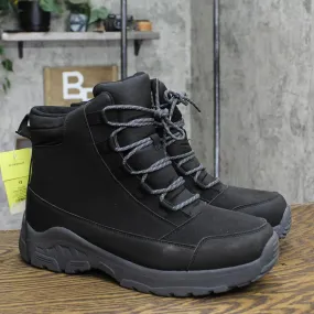 All In Motion Men's Mack Lace-Up Winter Hiker Boots Charcoal Gray Black 13