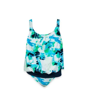 Aqualina Shirred Neck Blouson Tankini