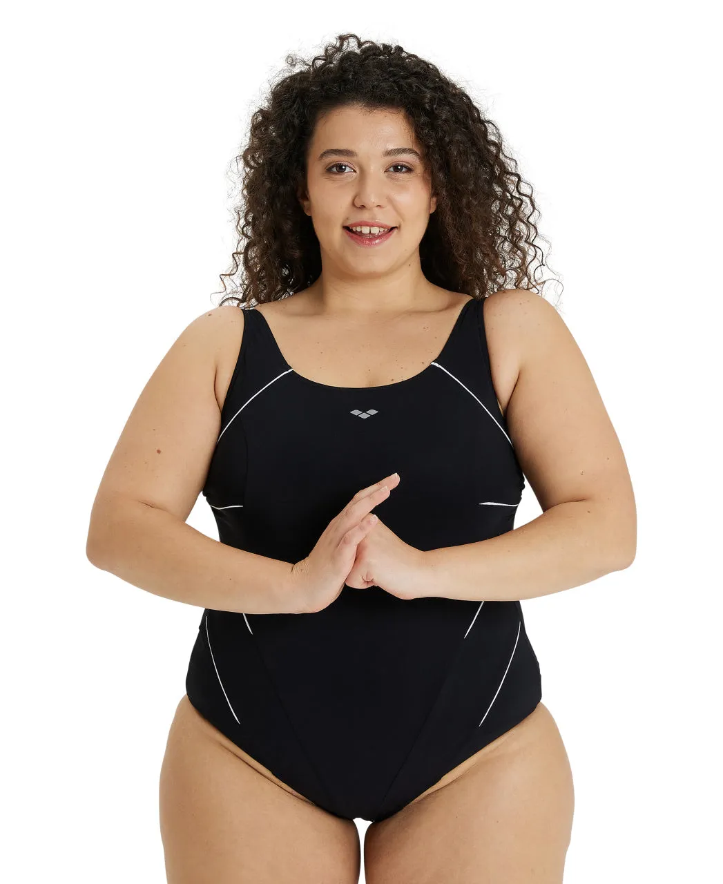 Arena Bodylift Women's Jewel B-Cup Plus Swimsuit - Black-White