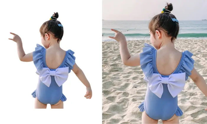 Baby Girls' One-Piece Swimwear