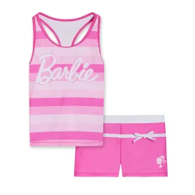 Barbie Racerback UPF 50  Tankini Top and Swim Shorts Outfit Set
