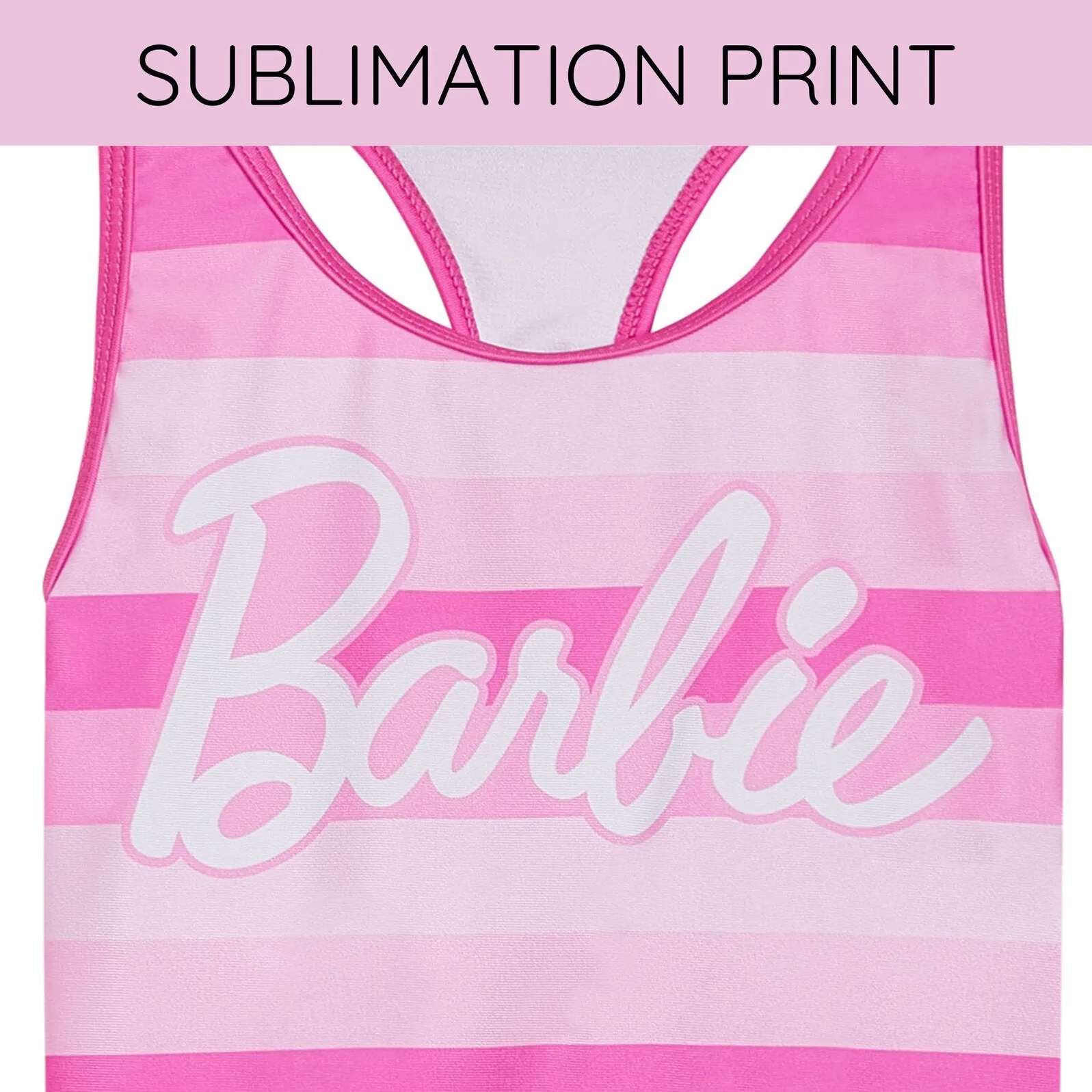 Barbie Racerback UPF 50  Tankini Top and Swim Shorts Outfit Set