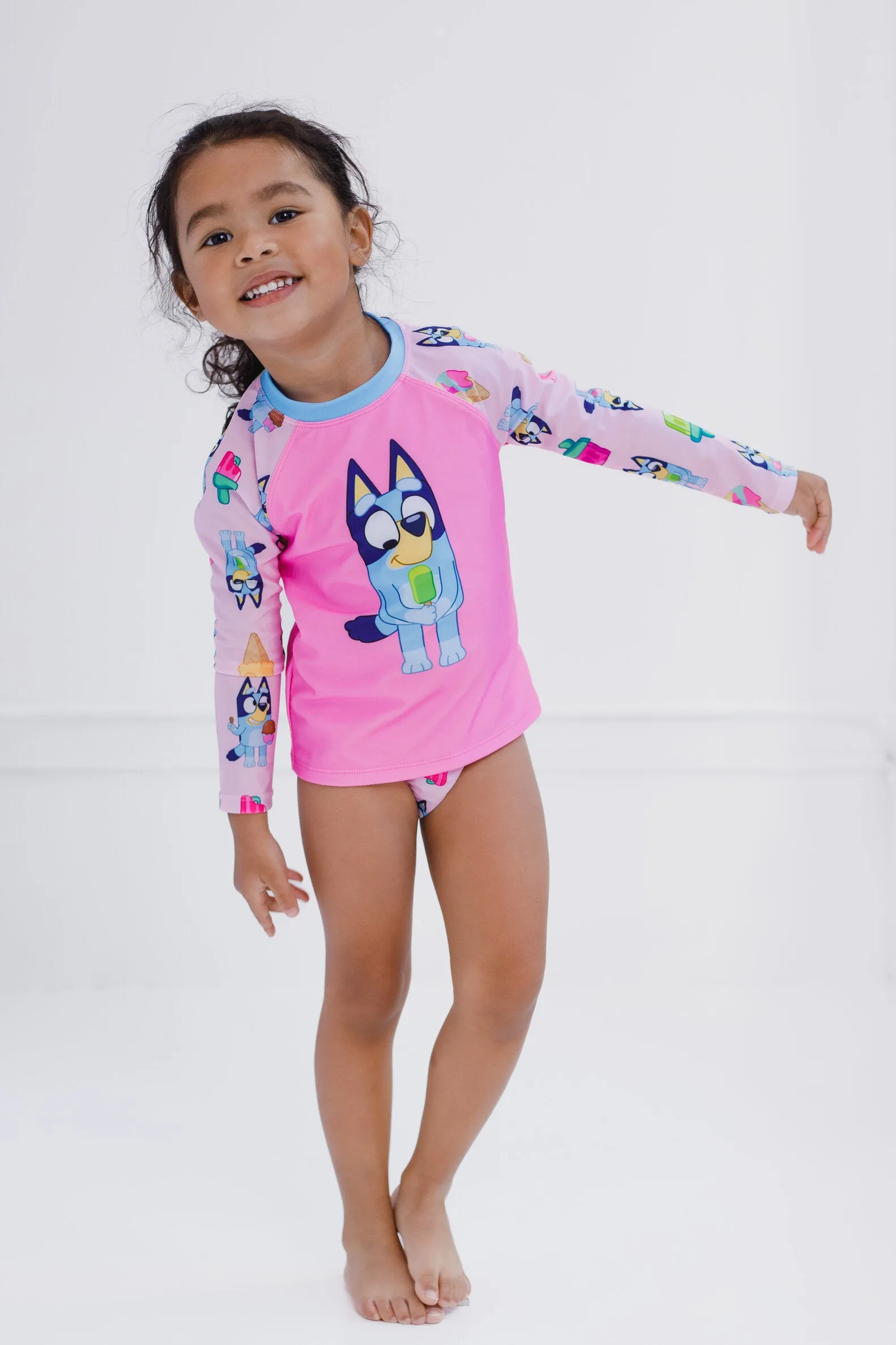 Bluey UPF 50  Rash Guard and Bikini Bottom