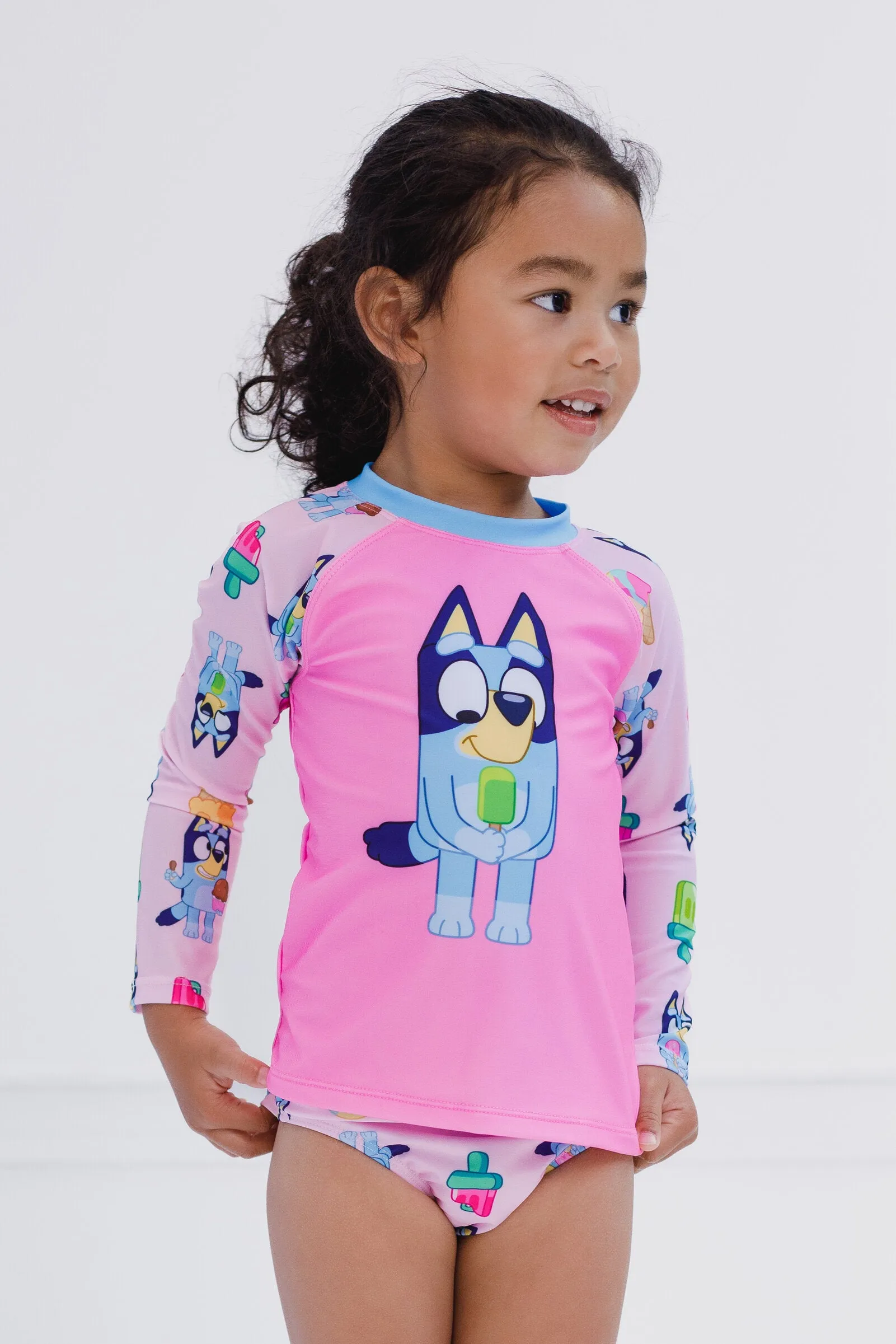 Bluey UPF 50  Rash Guard and Bikini Bottom