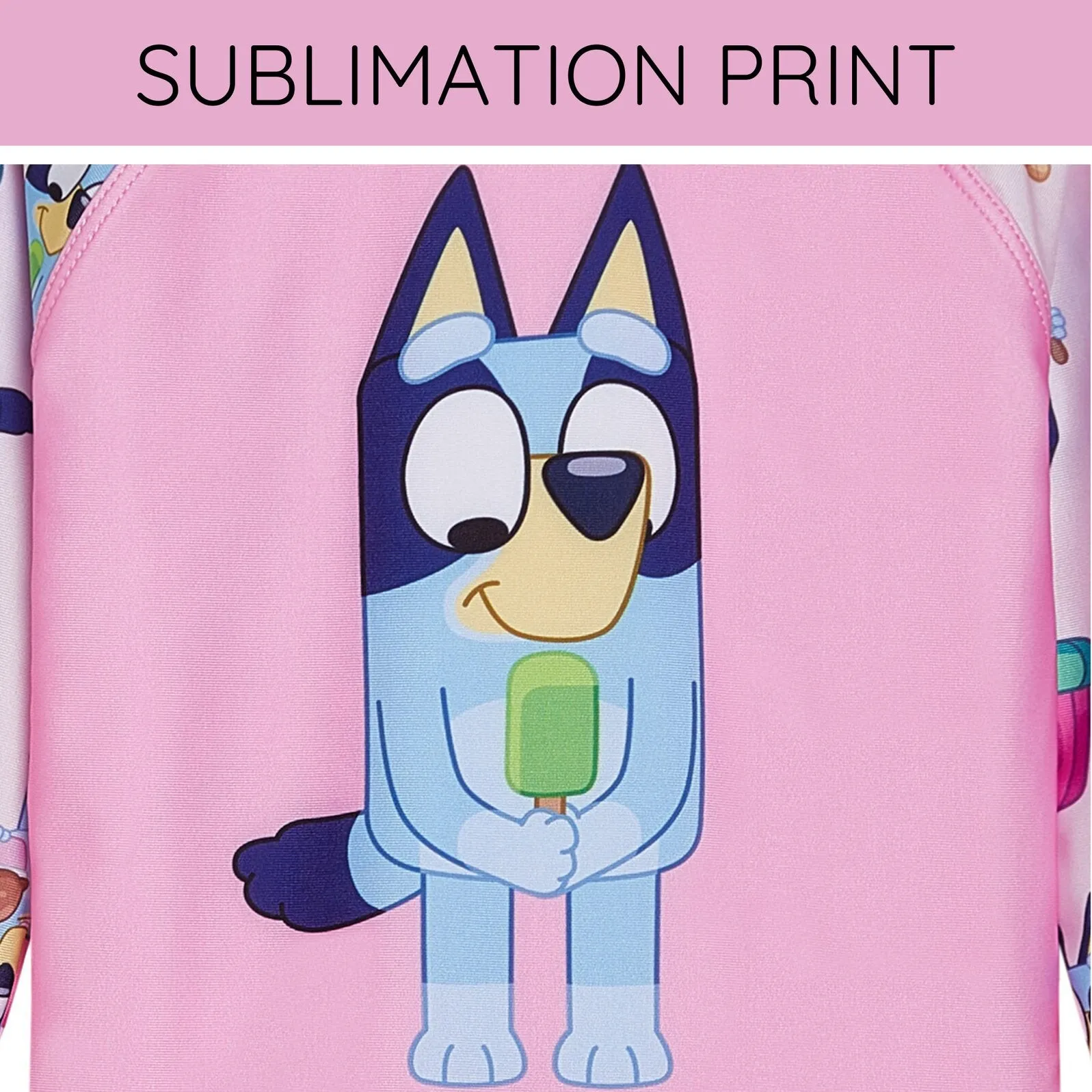 Bluey UPF 50  Rash Guard and Bikini Bottom