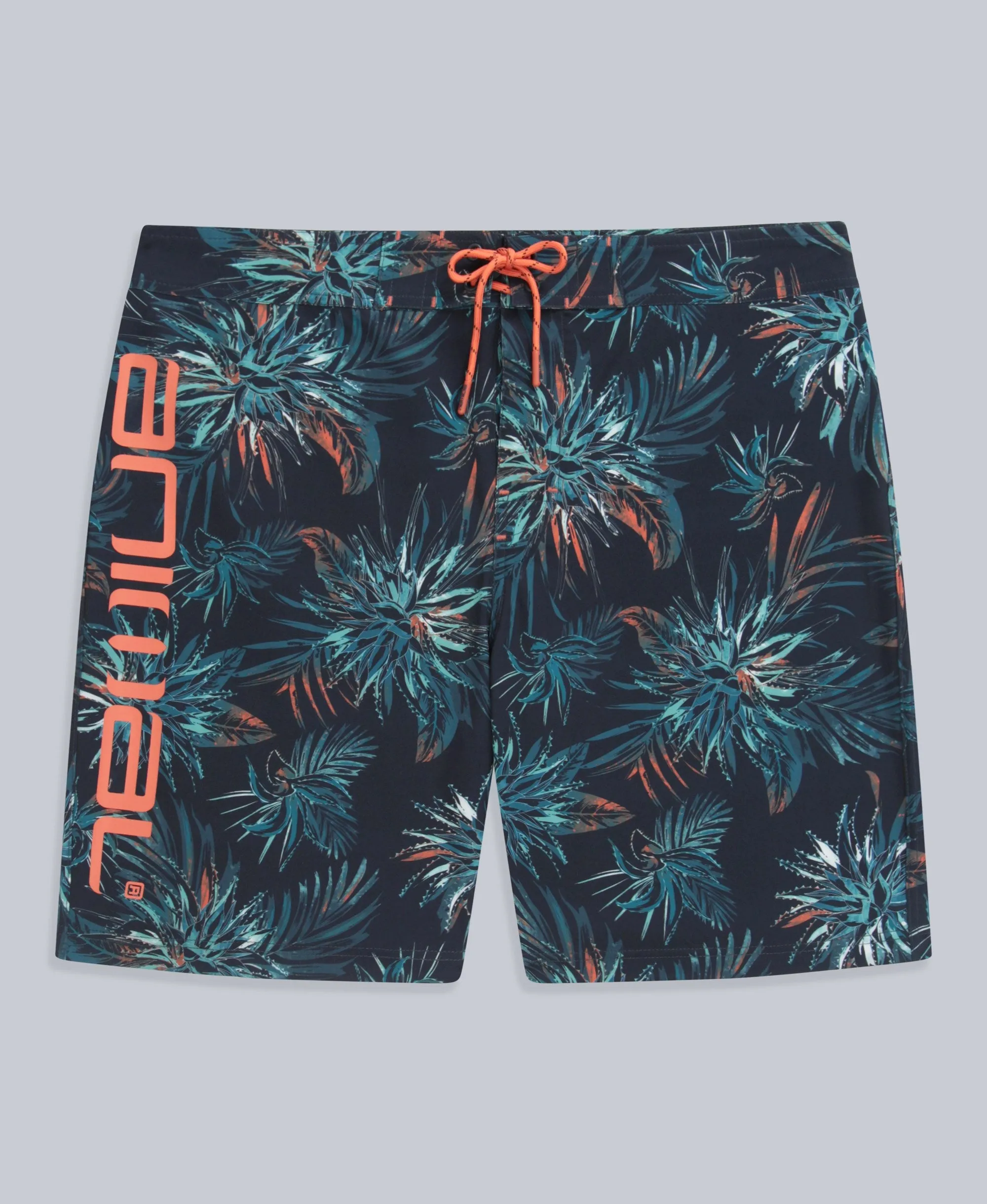 Brett Mens Print Boardshorts - Burnt Orange