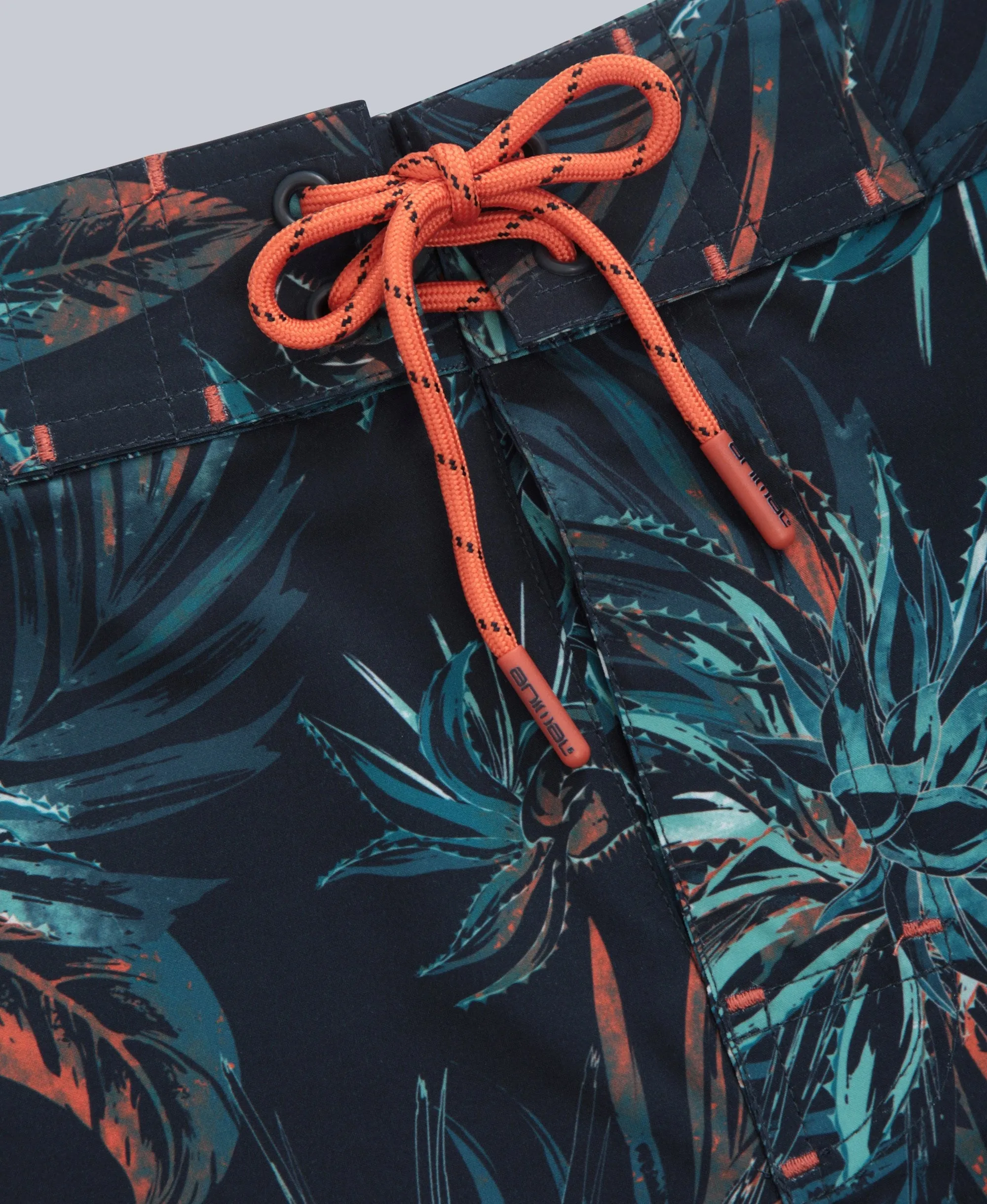 Brett Mens Print Boardshorts - Burnt Orange
