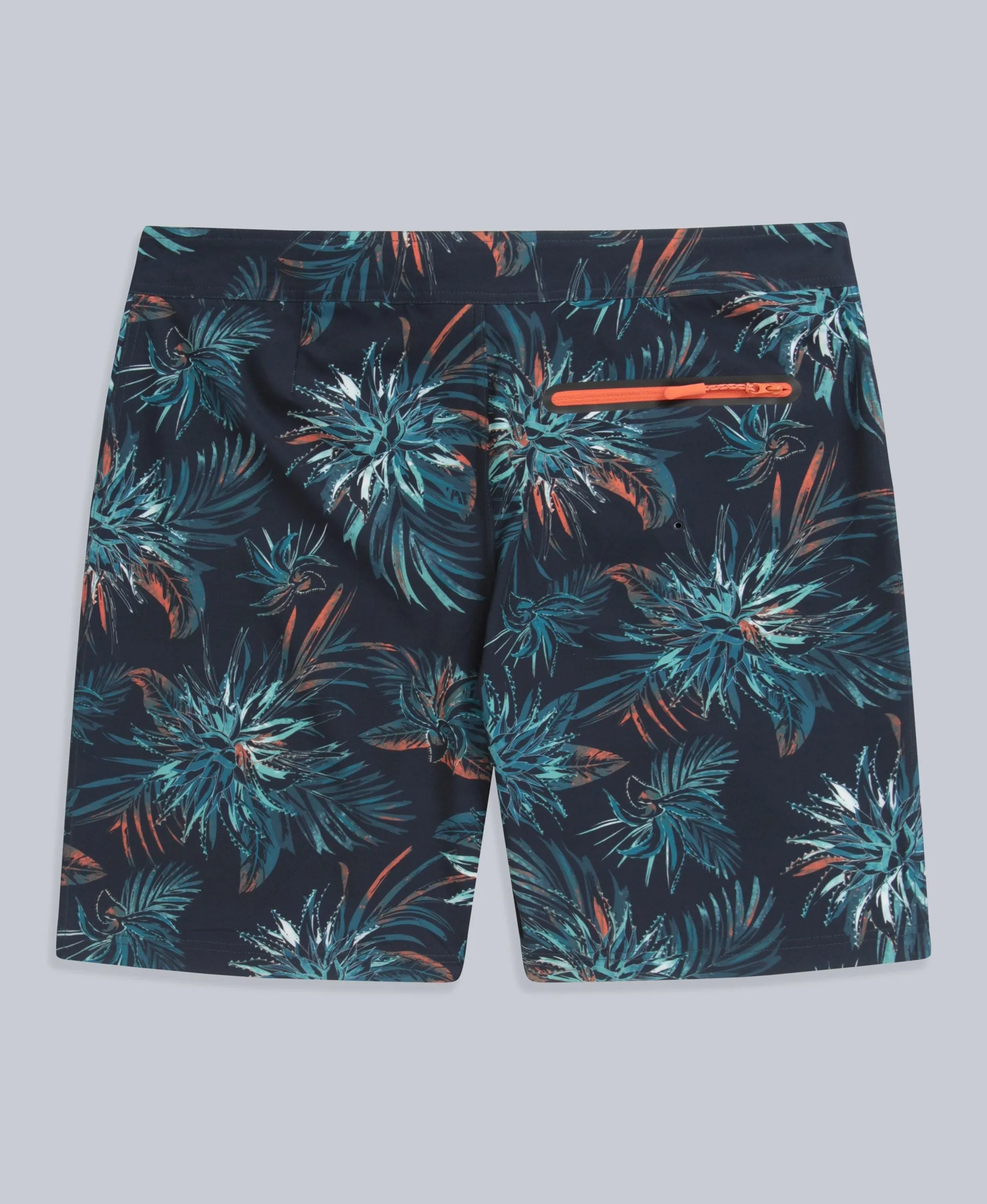 Brett Mens Print Boardshorts - Burnt Orange