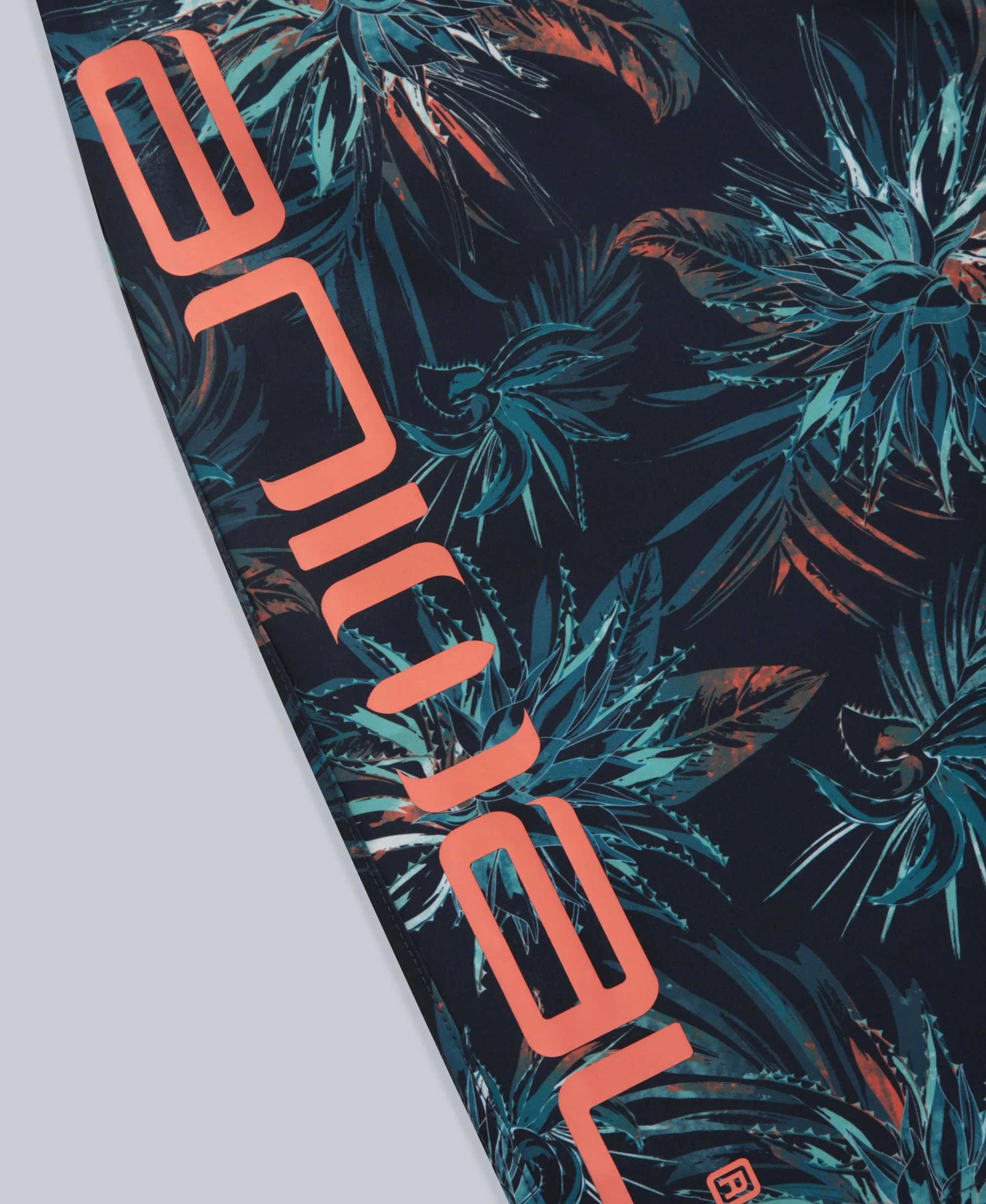 Brett Mens Print Boardshorts - Burnt Orange