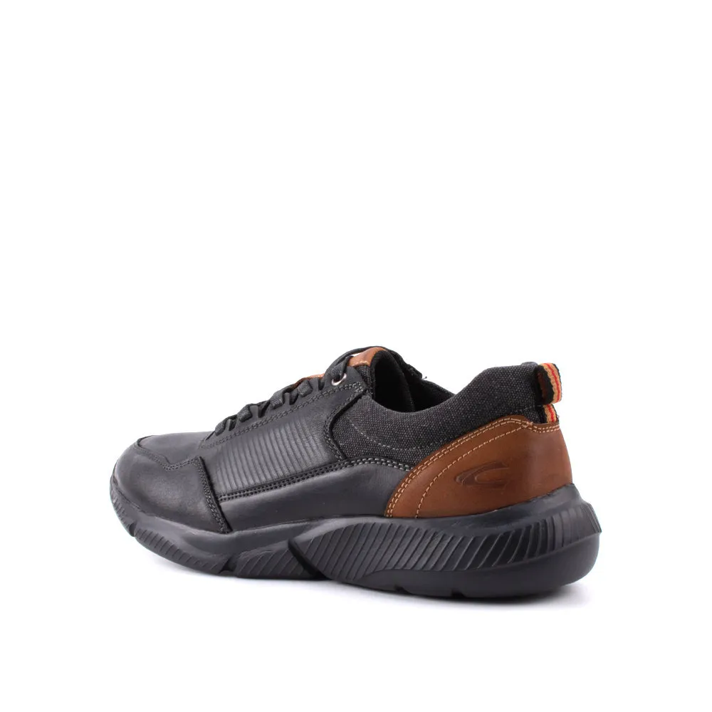camel active Suede Leather Lace Up Shoes Men Black ALTO 852410-AA3-1