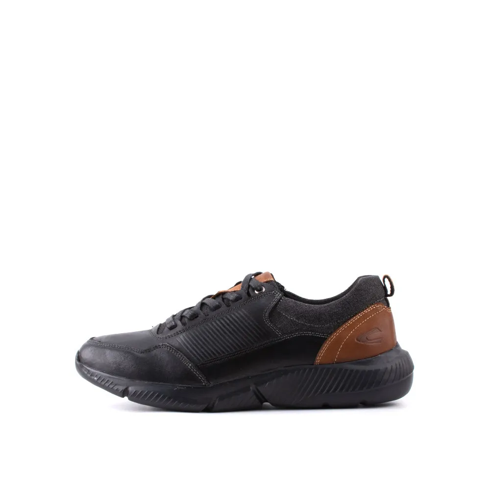 camel active Suede Leather Lace Up Shoes Men Black ALTO 852410-AA3-1