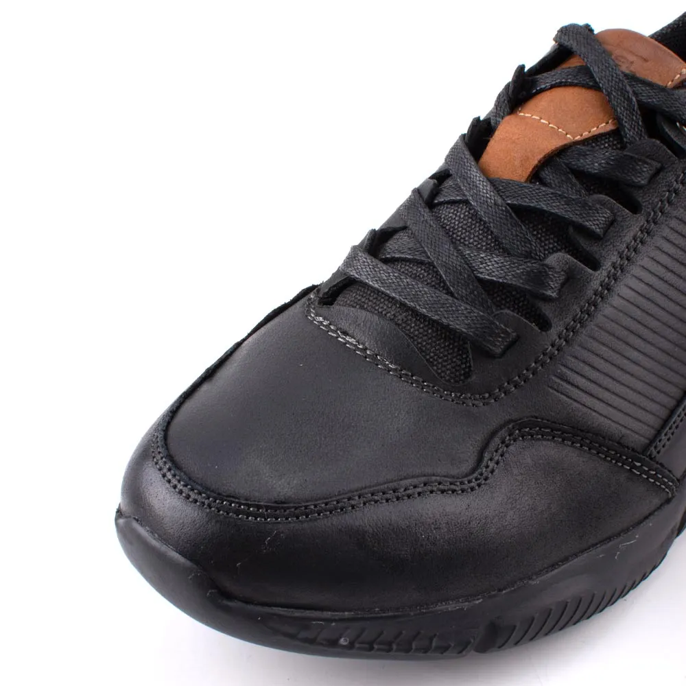 camel active Suede Leather Lace Up Shoes Men Black ALTO 852410-AA3-1