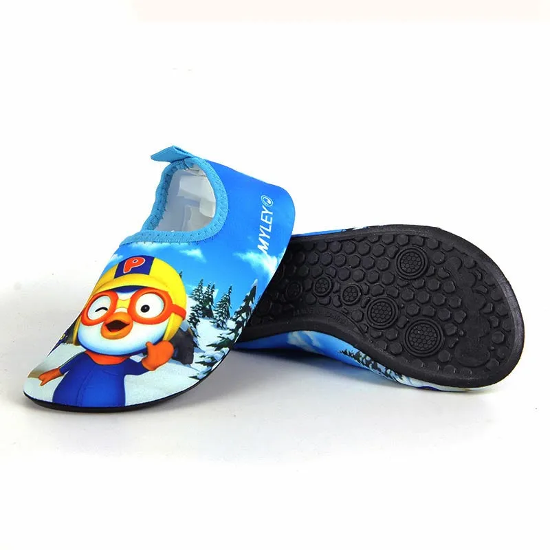 Cartoon Printed Lovely Kids Beach Shoes #Blue #Beach Shoes