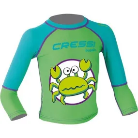 Cressi Green Pequeno Boys Kids UV UPF 50 Sun Protective Crab Rash Guard