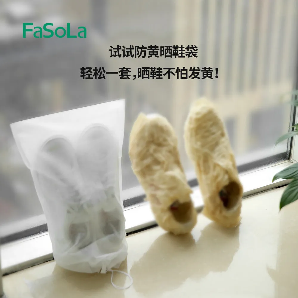 FaSoLa Non-Woven Anti-Yellowing Shoe Bags - White, Large, 32*40cm, Pack of 10