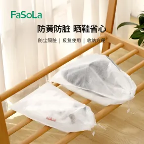 FaSoLa Non-Woven Anti-Yellowing Shoe Bags - White, Large, 32*40cm, Pack of 10