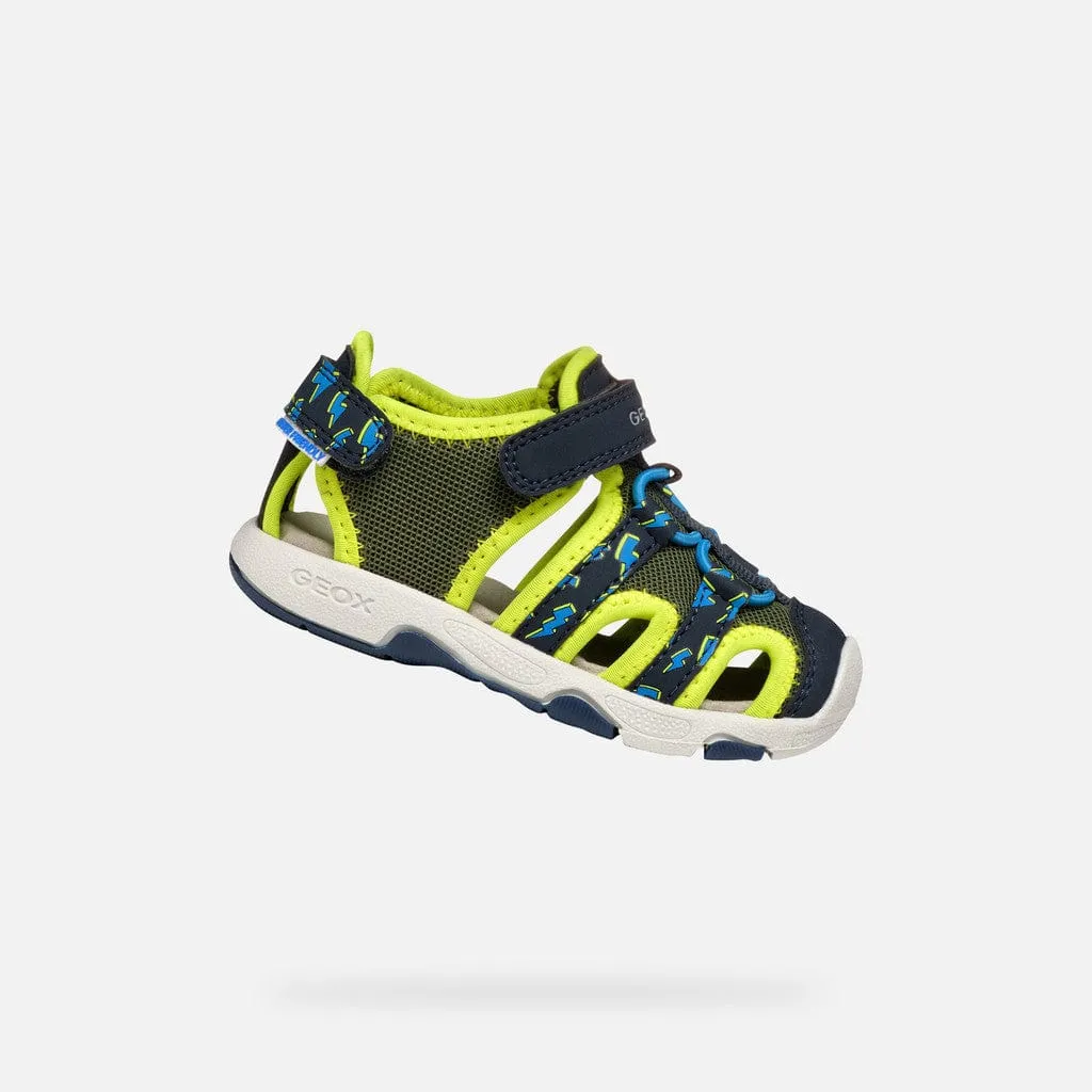GEOX Toddler Multy Closed toe Sandals Pistachio/Navy