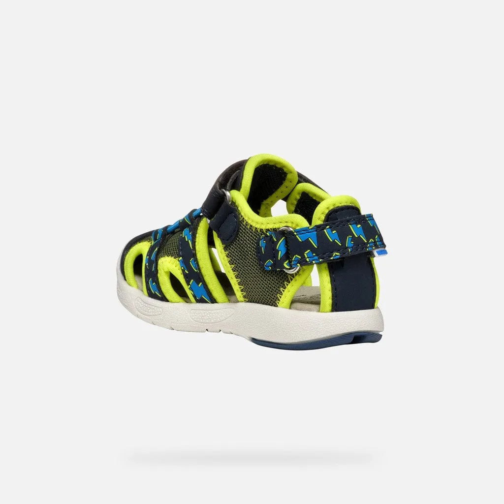GEOX Toddler Multy Closed toe Sandals Pistachio/Navy