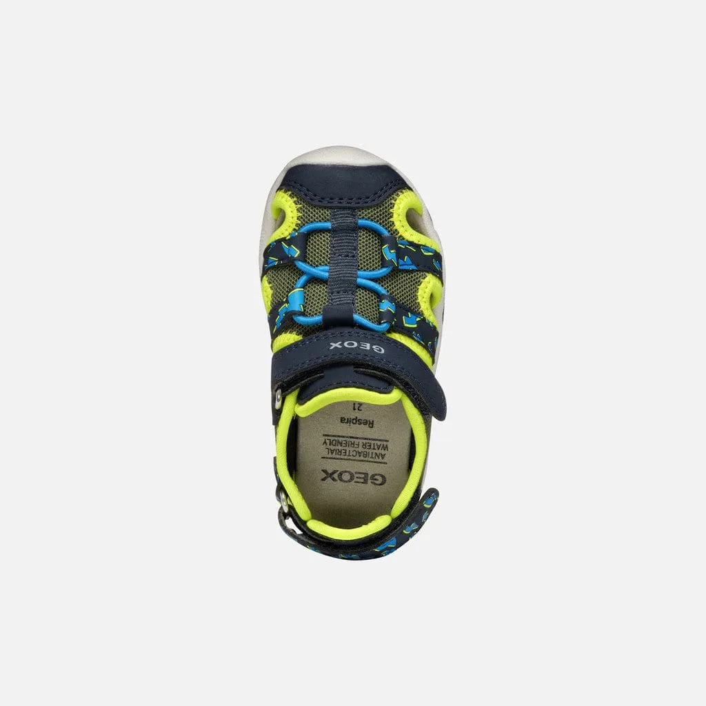 GEOX Toddler Multy Closed toe Sandals Pistachio/Navy