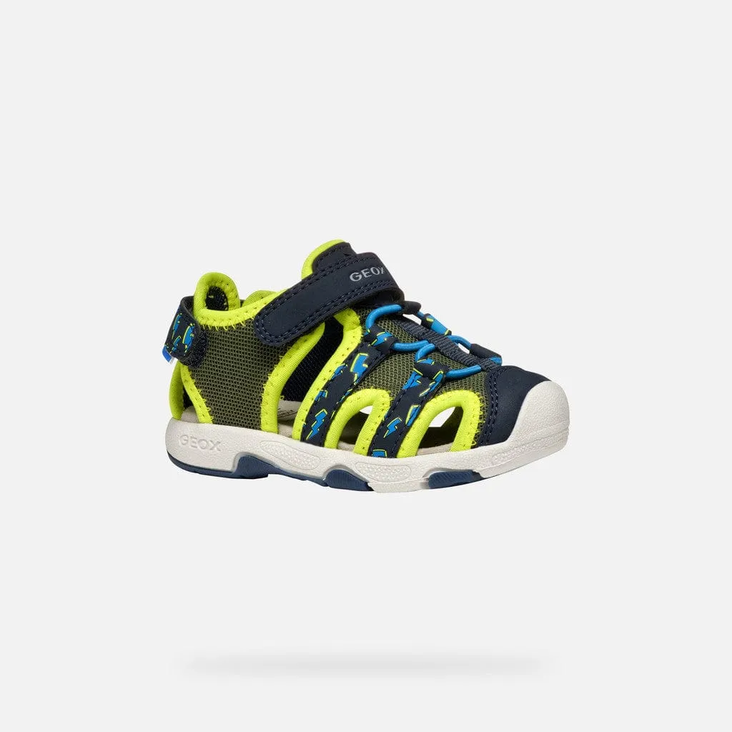GEOX Toddler Multy Closed toe Sandals Pistachio/Navy