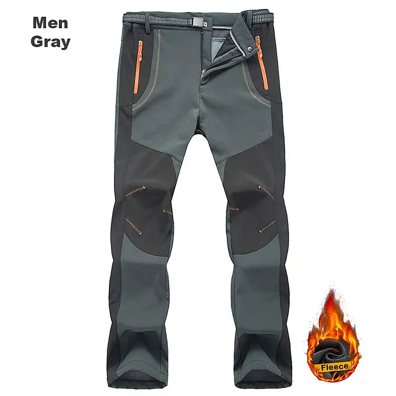GXO Thick Warm Fleece Waterproof Hiking/Ski Pants
