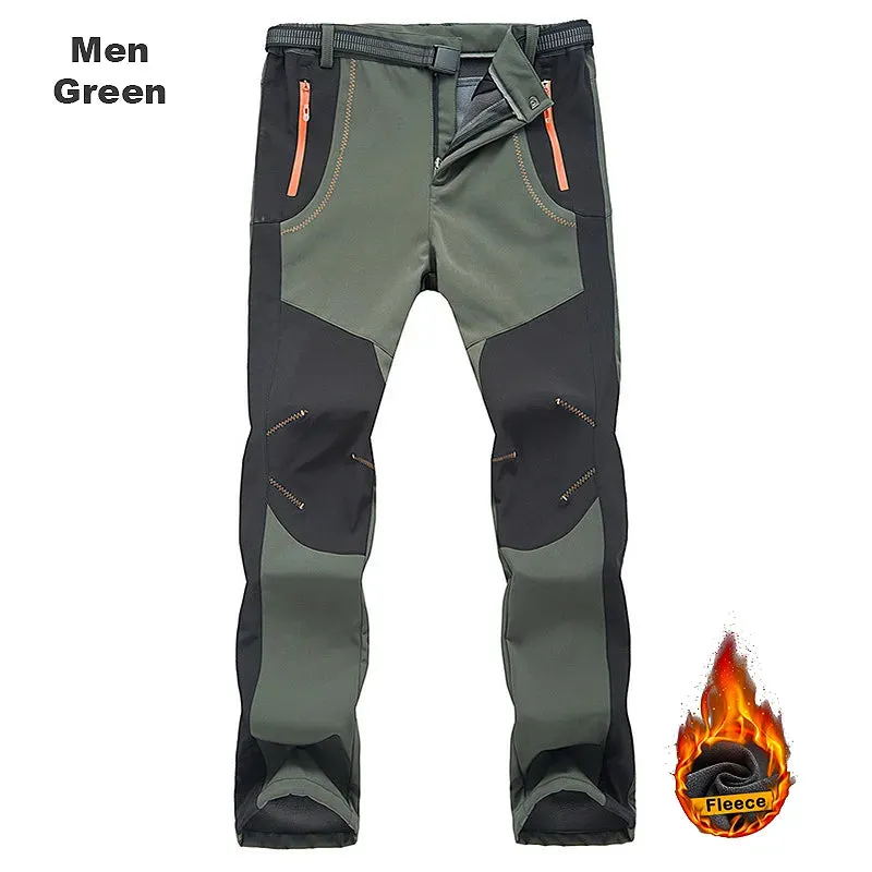 GXO Thick Warm Fleece Waterproof Hiking/Ski Pants