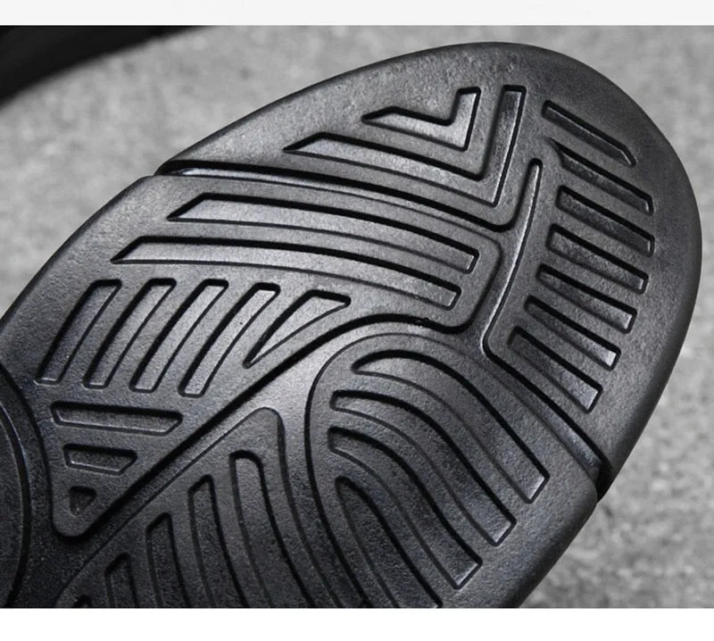 Hnzxzm Fashion Brand Footwear Men Genuine Leather Shoes Young Mens Casual Shoes Cow Leather Male Footwear Soft Black A4387