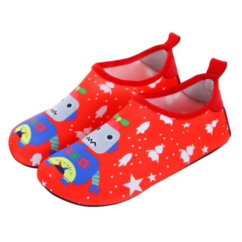 Kids Cartoon Illustrated Aqua Socks | Water Shoes for Boys and Girls | Quick Drying & Non-Slip