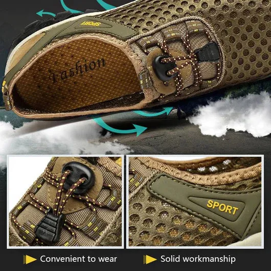 Lace-up Men's Beach Breathing Quick-drying Water Shoes