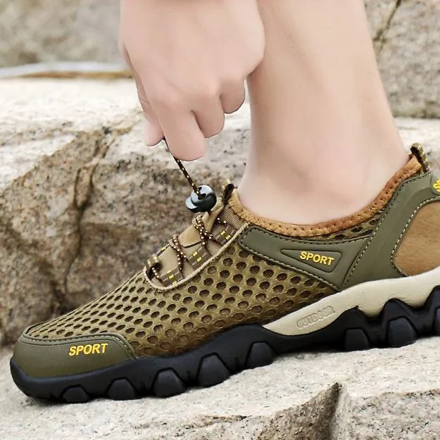 Lace-up Men's Beach Breathing Quick-drying Water Shoes