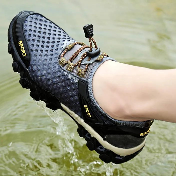 Lace-up Men's Beach Breathing Quick-drying Water Shoes