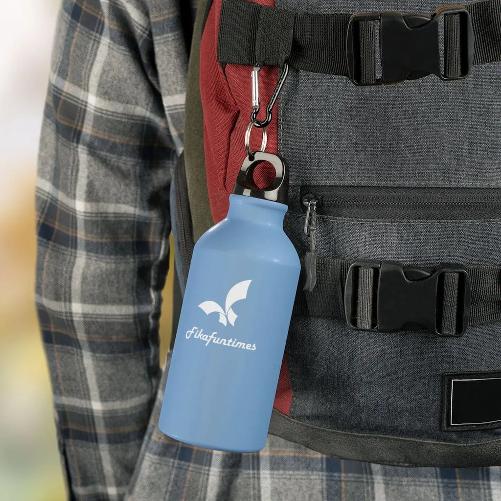 Lightweight Fikafuntimes Sports Bottle with Carabiner Hook