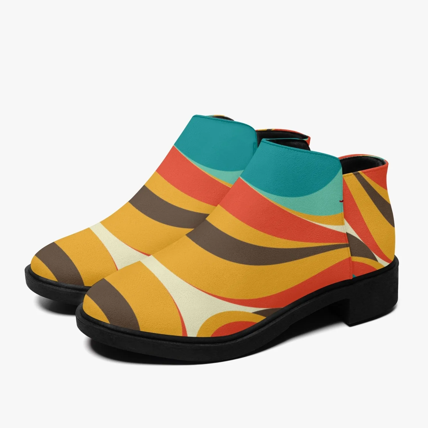 Mid Century Modern Groovy Mod Fashion Shoe Boots