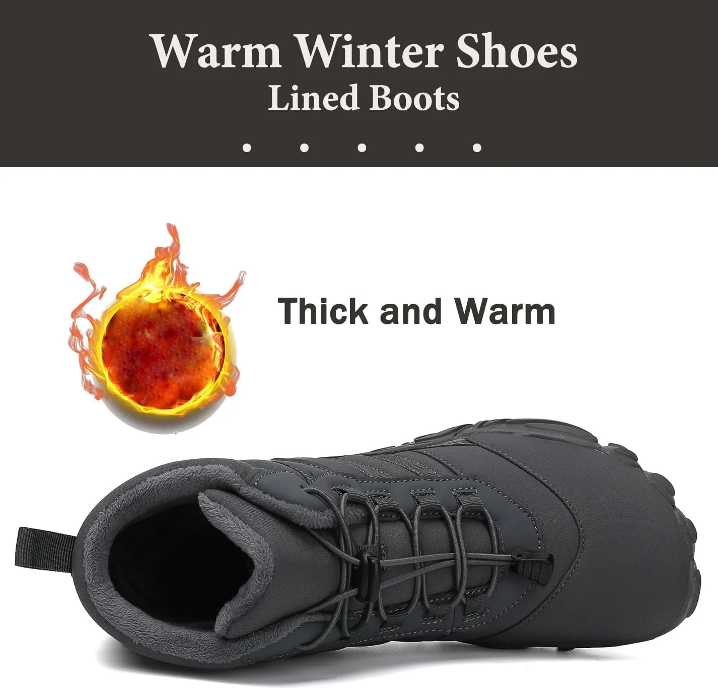 Non-Slip & Waterproof Winter Barefoot Shoes Hiking Shoes Footwear