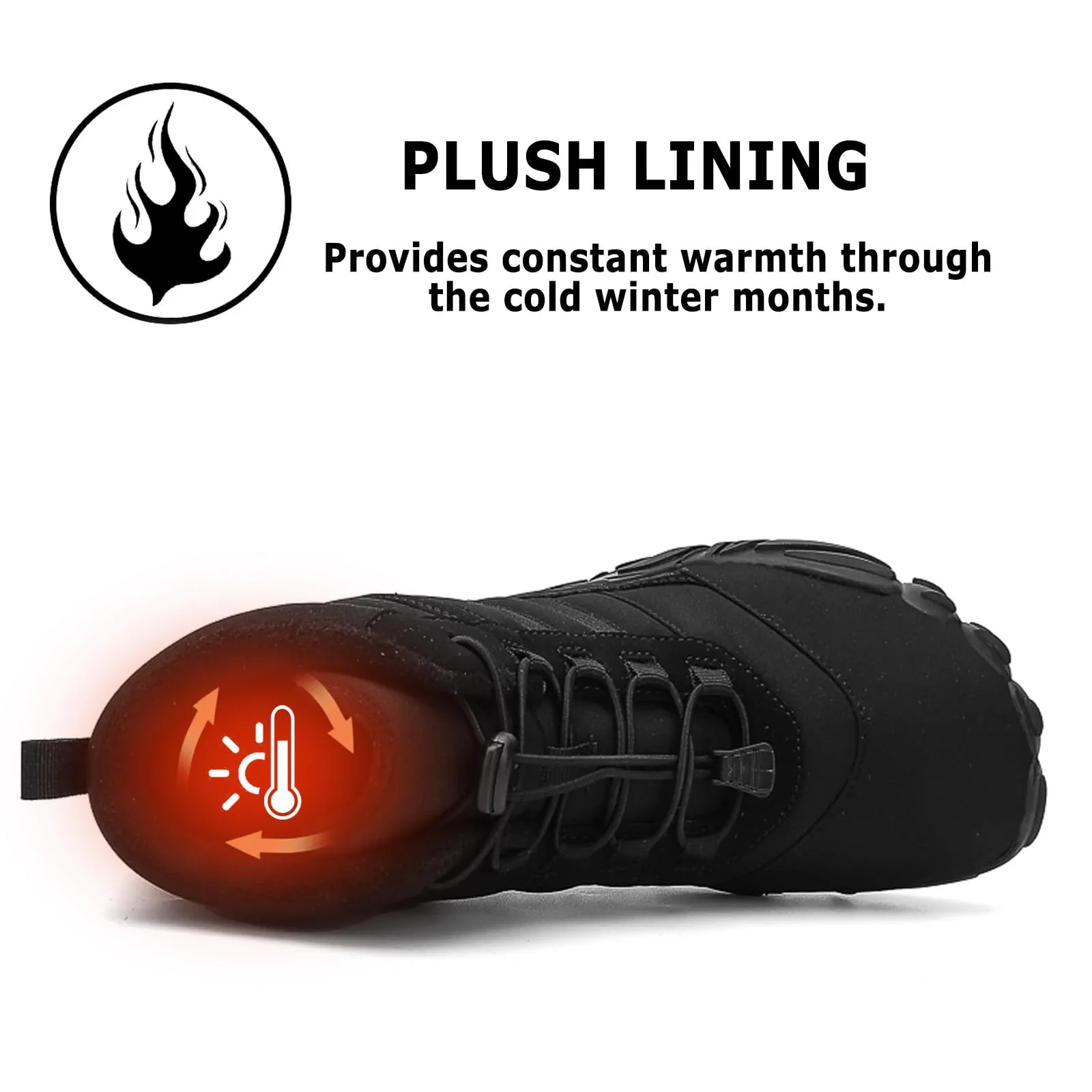 Non-Slip & Waterproof Winter Barefoot Shoes Hiking Shoes Footwear