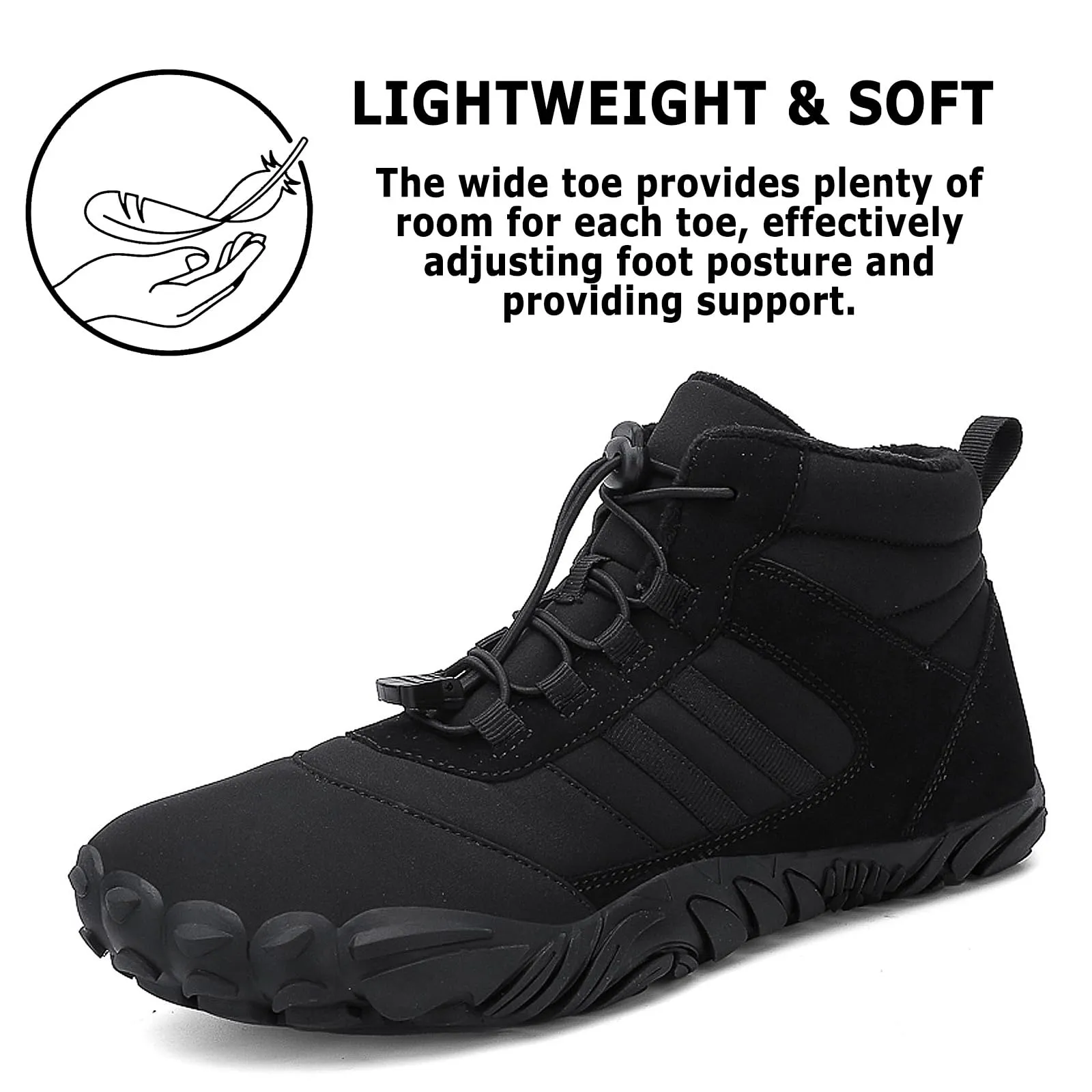 Non-Slip & Waterproof Winter Barefoot Shoes Hiking Shoes Footwear