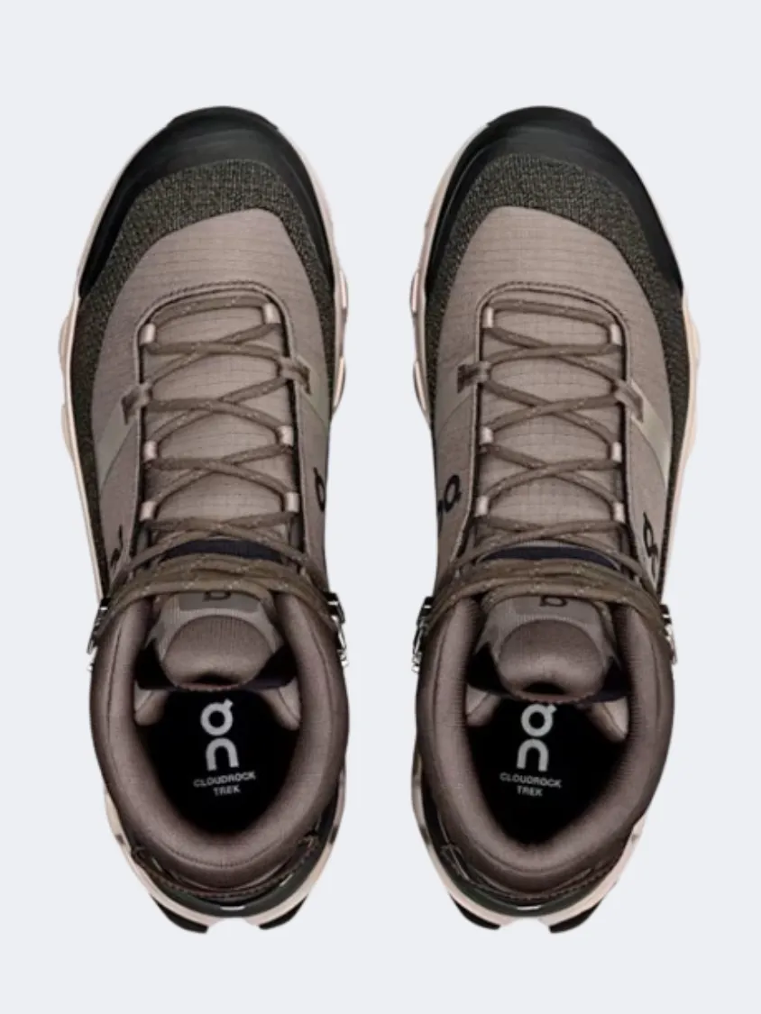 On Cloudrock Trek Waterproof Men Hiking Sneakers Ash/Fog