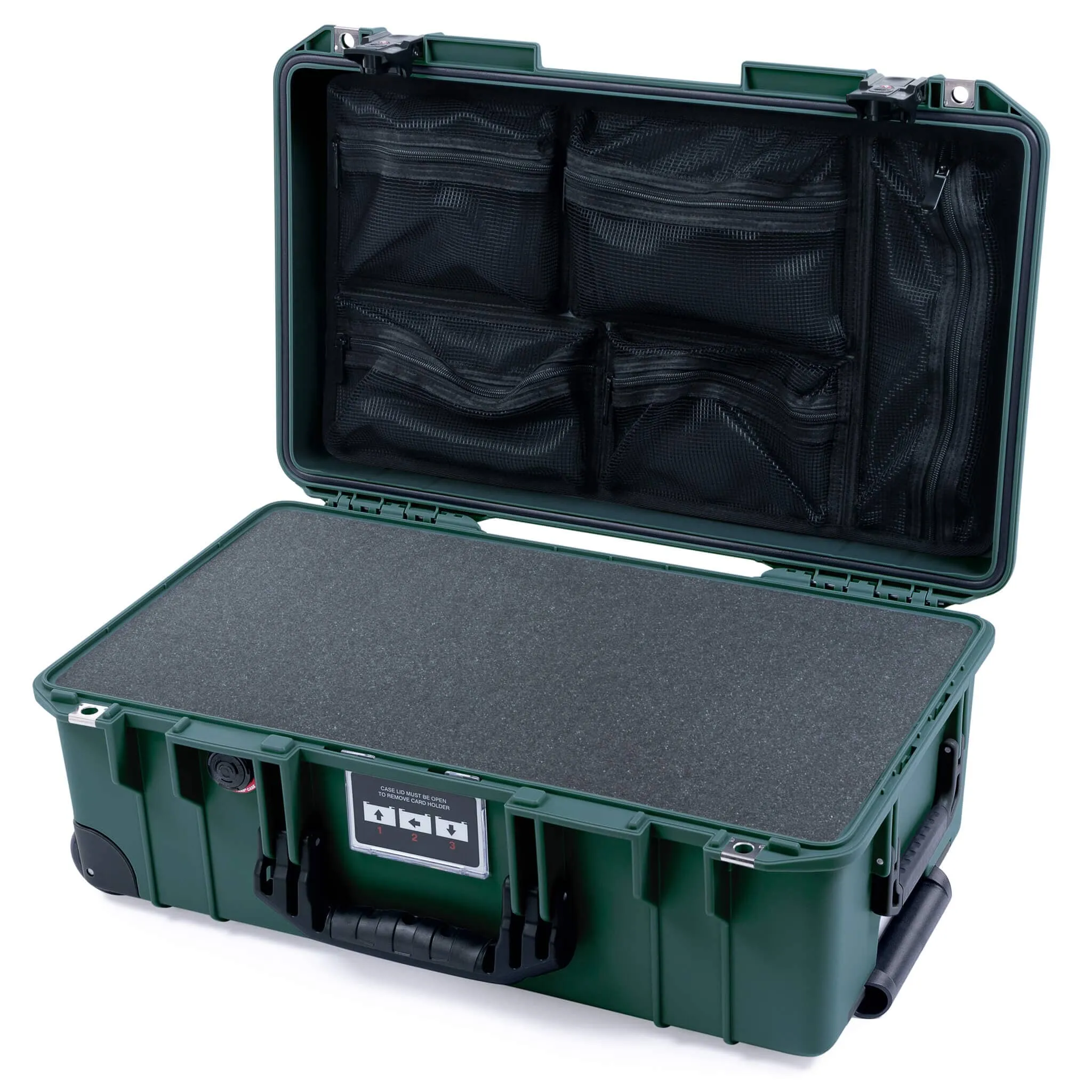 Pelican 1535 Air Case, Trekking Green with Black Handles & TSA Locking Latches