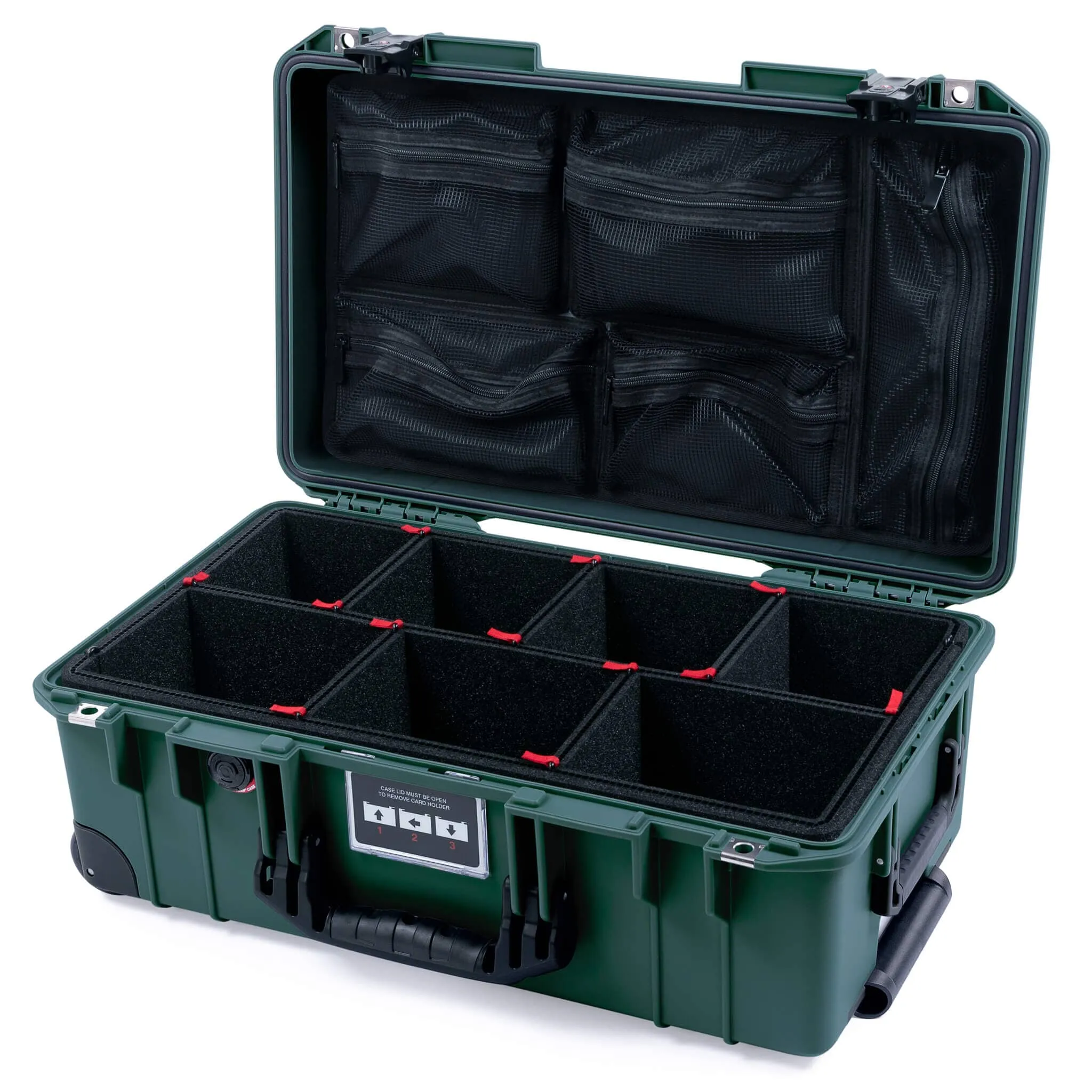 Pelican 1535 Air Case, Trekking Green with Black Handles & TSA Locking Latches