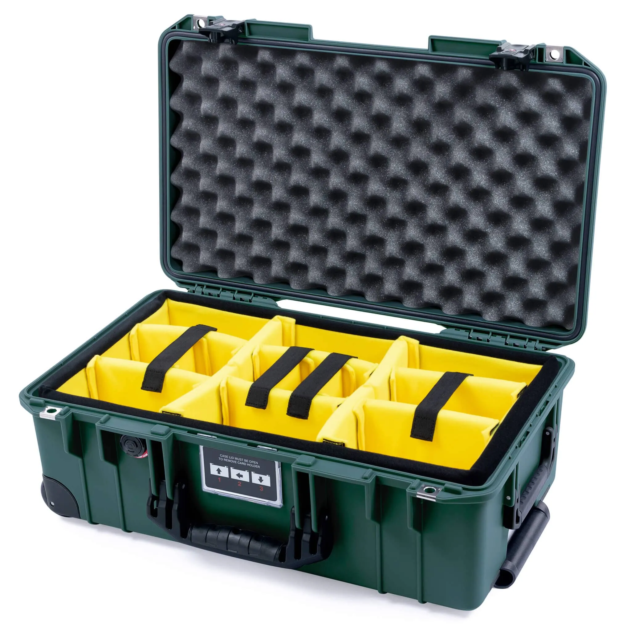 Pelican 1535 Air Case, Trekking Green with Black Handles & TSA Locking Latches