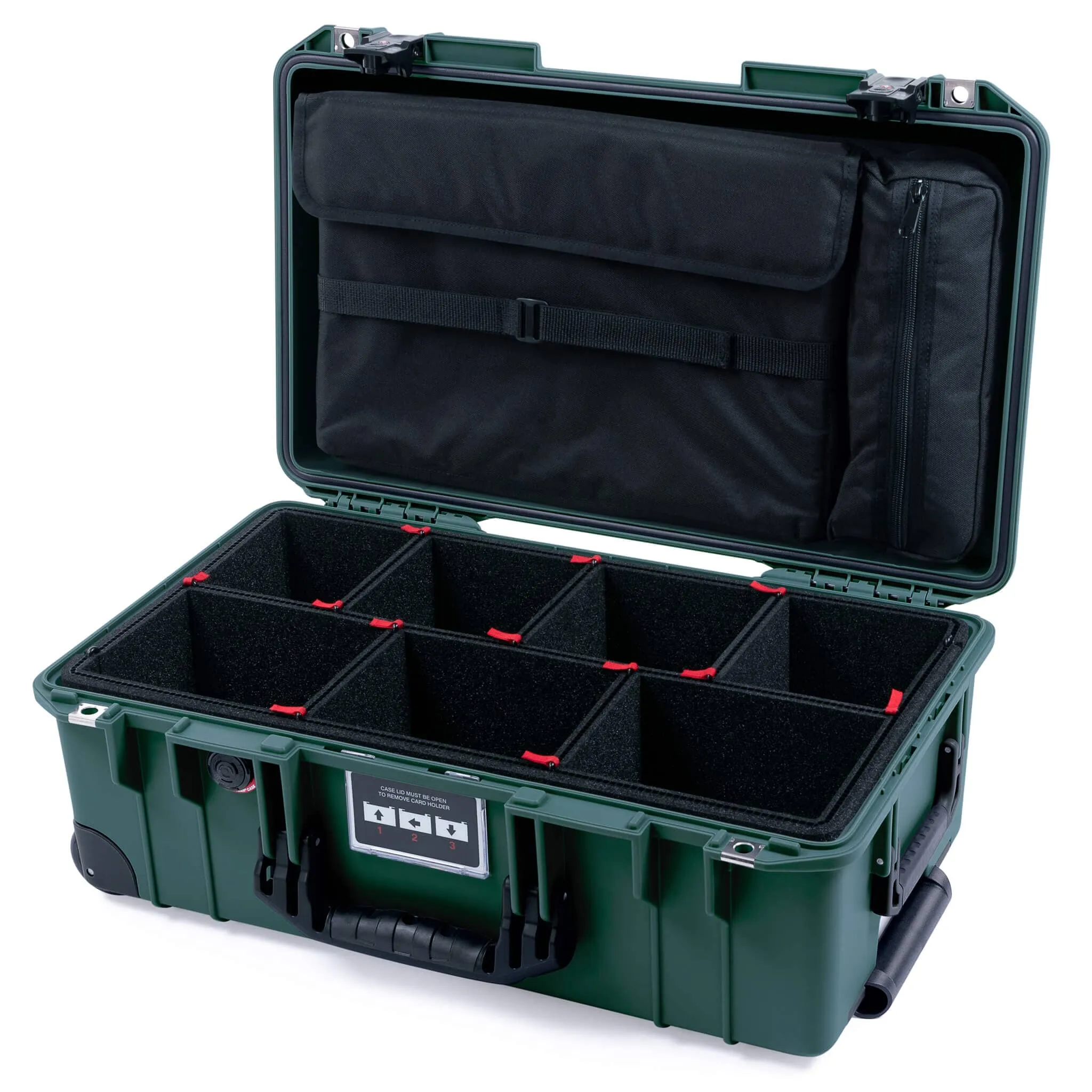Pelican 1535 Air Case, Trekking Green with Black Handles & TSA Locking Latches