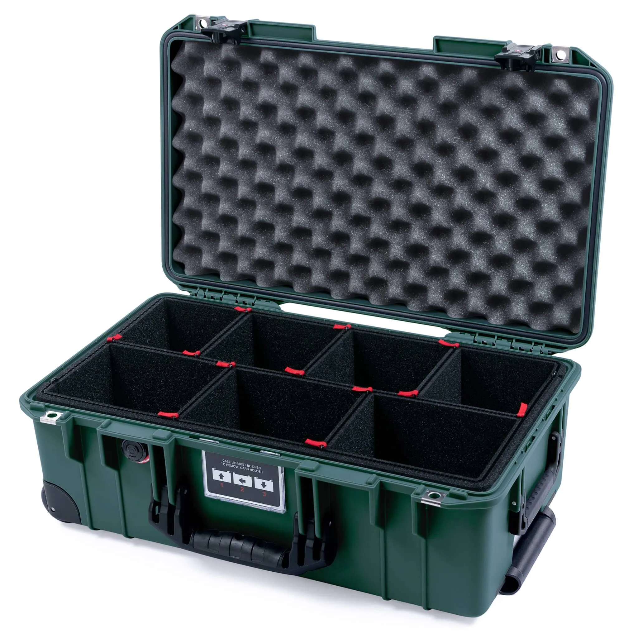 Pelican 1535 Air Case, Trekking Green with Black Handles & TSA Locking Latches
