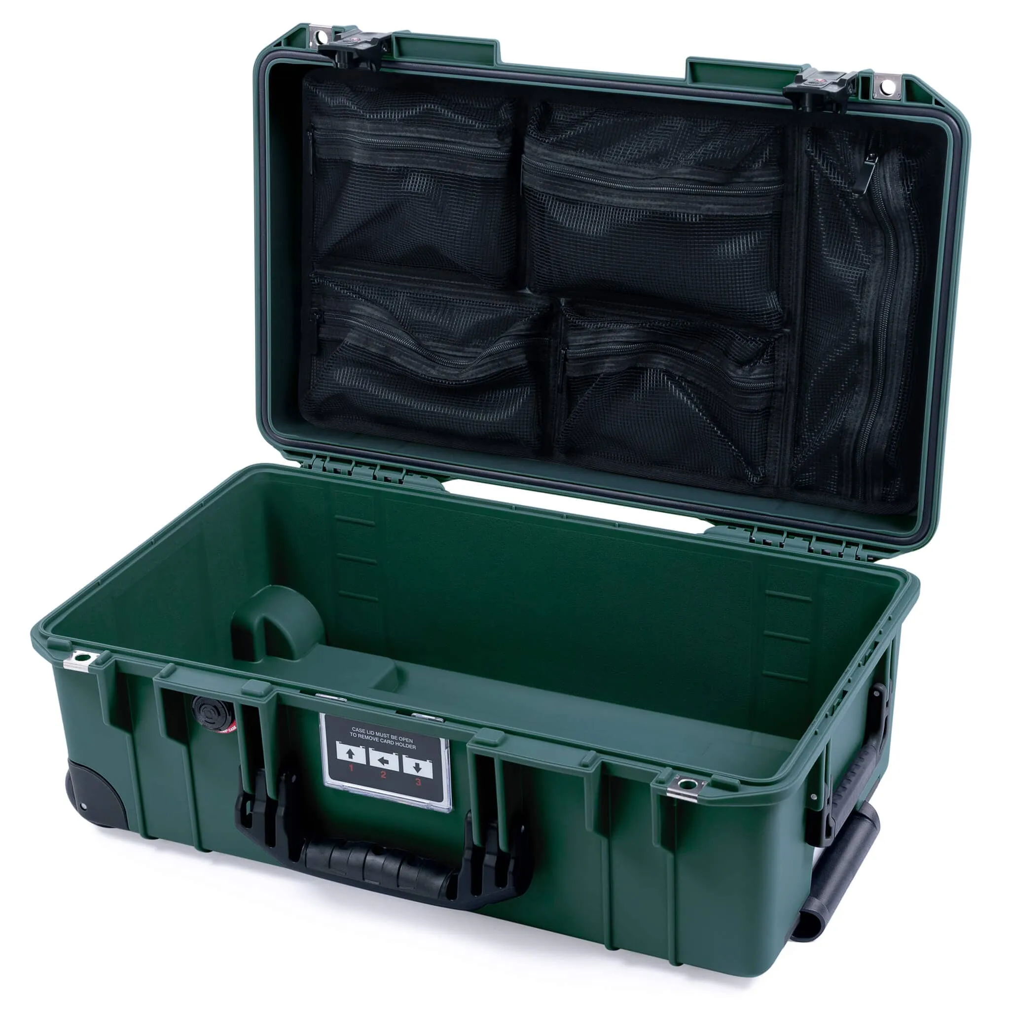 Pelican 1535 Air Case, Trekking Green with Black Handles & TSA Locking Latches