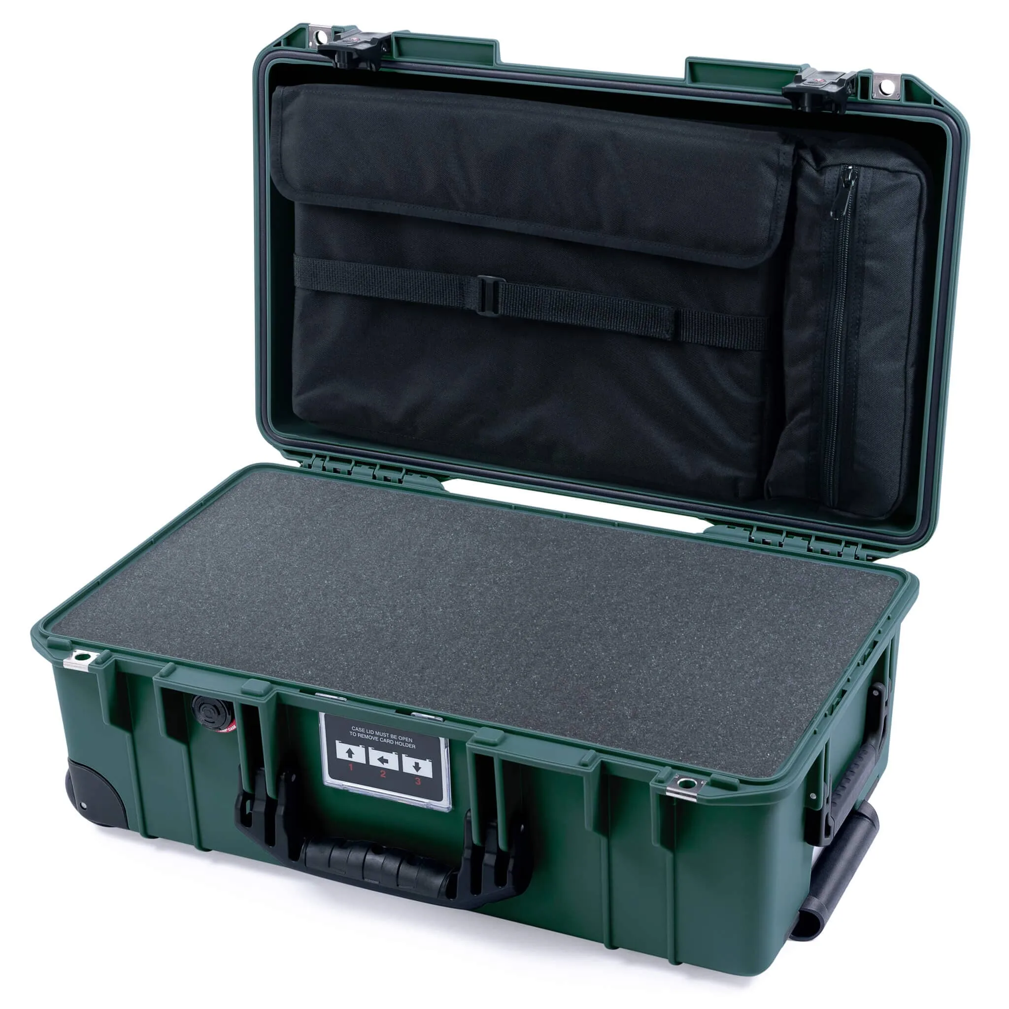 Pelican 1535 Air Case, Trekking Green with Black Handles & TSA Locking Latches
