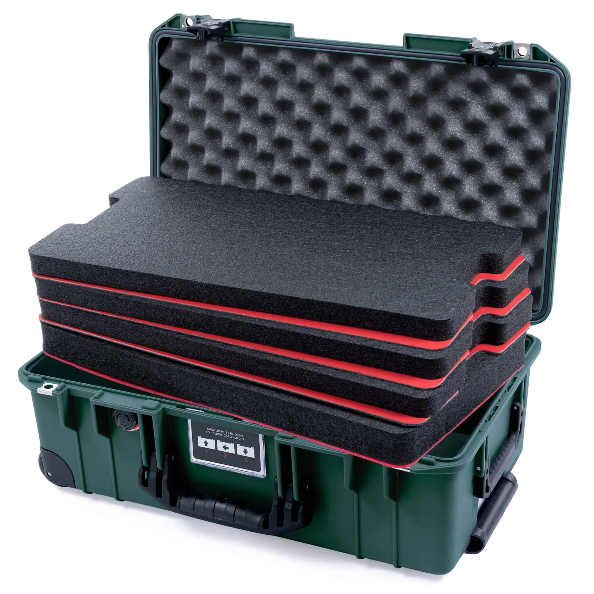 Pelican 1535 Air Case, Trekking Green with Black Handles & TSA Locking Latches