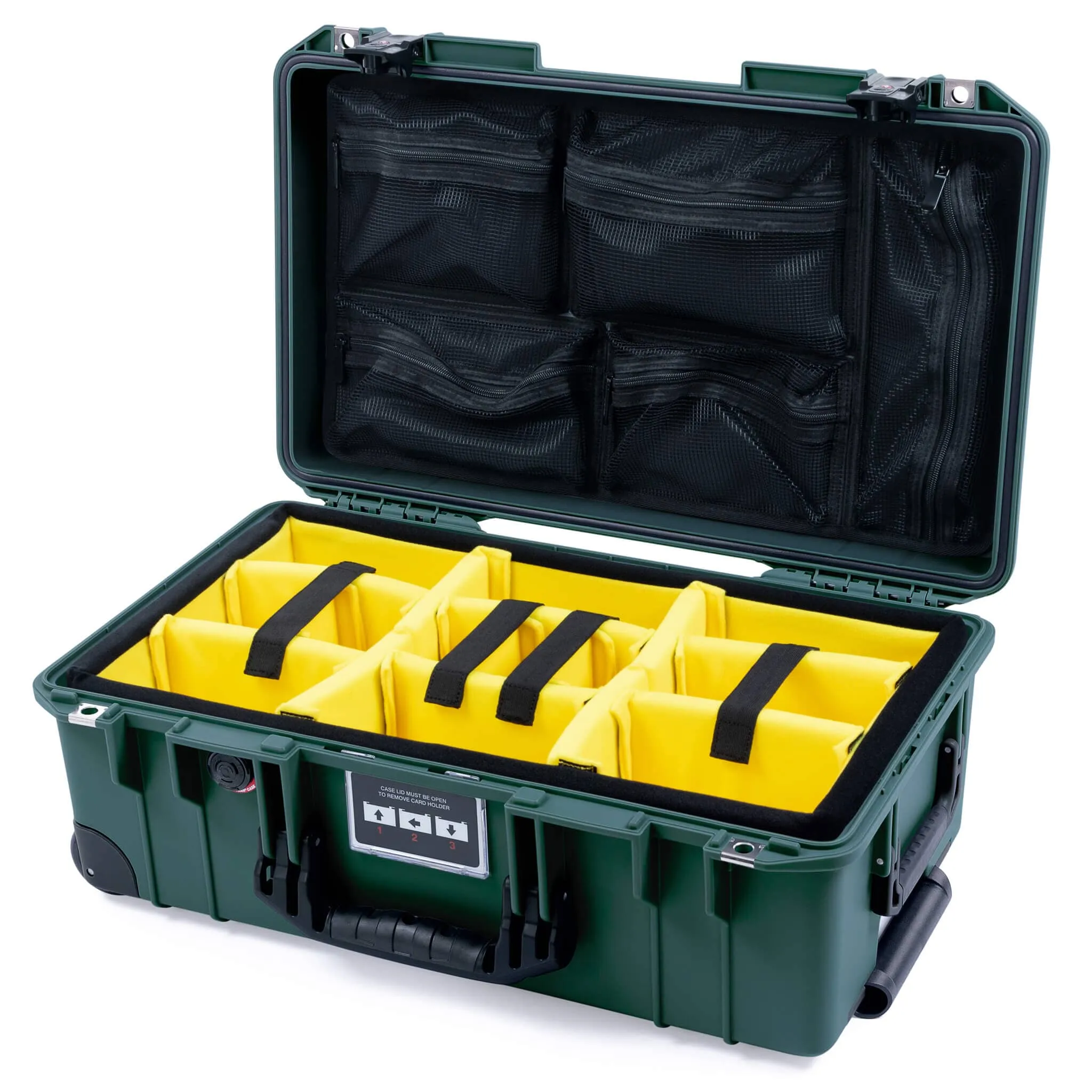 Pelican 1535 Air Case, Trekking Green with Black Handles & TSA Locking Latches