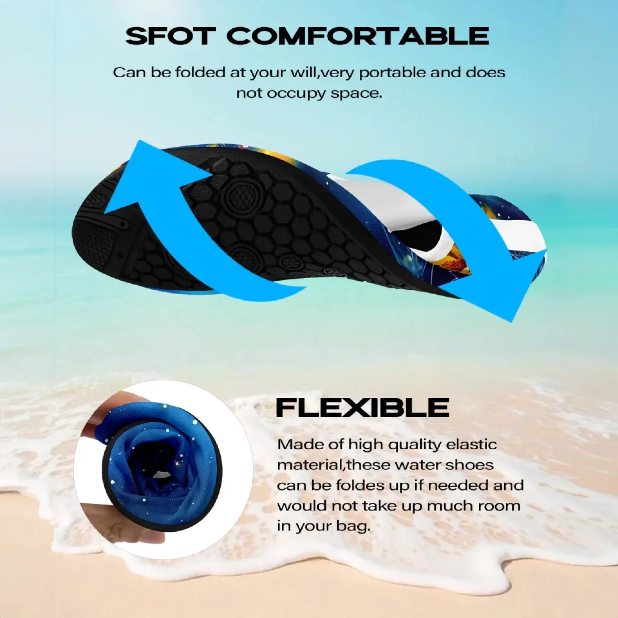 Personalized Summer Fashion Aqua Shoes, Custom Lightweight and Comfort Water Shoes, Stylish Unsiex Shoes