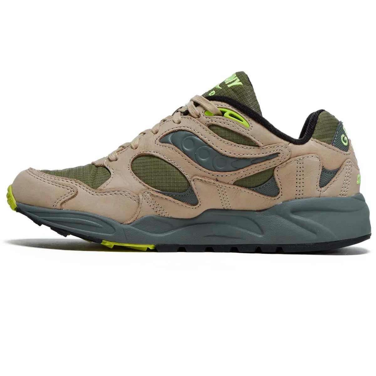 Saucony Grid Shadow 2 Shoes - Avocado/Beige