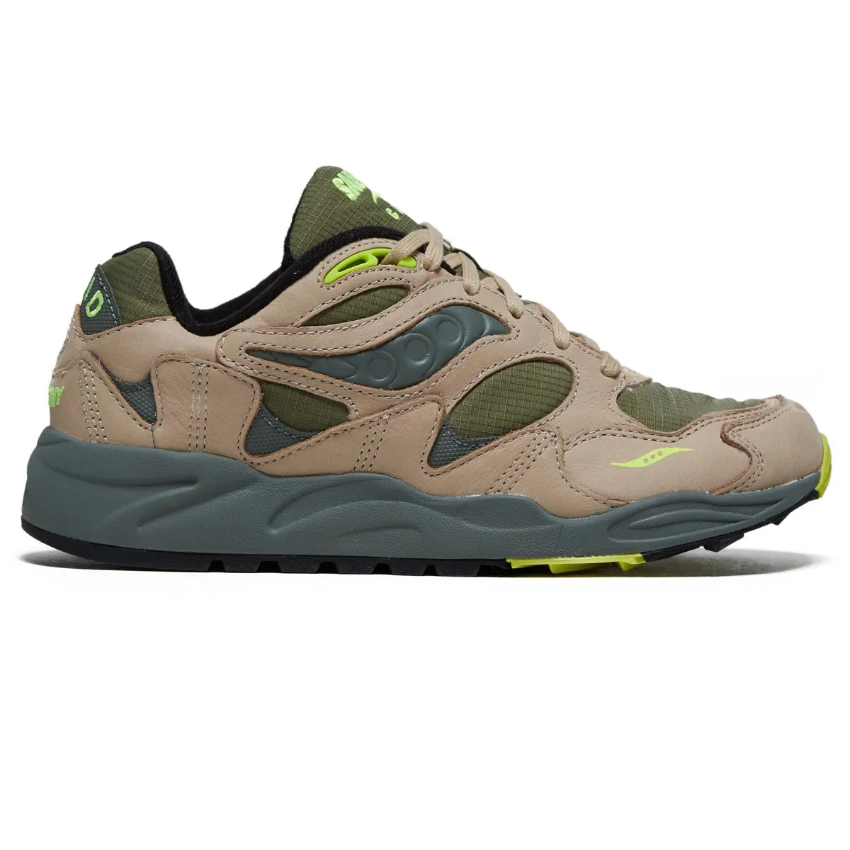 Saucony Grid Shadow 2 Shoes - Avocado/Beige