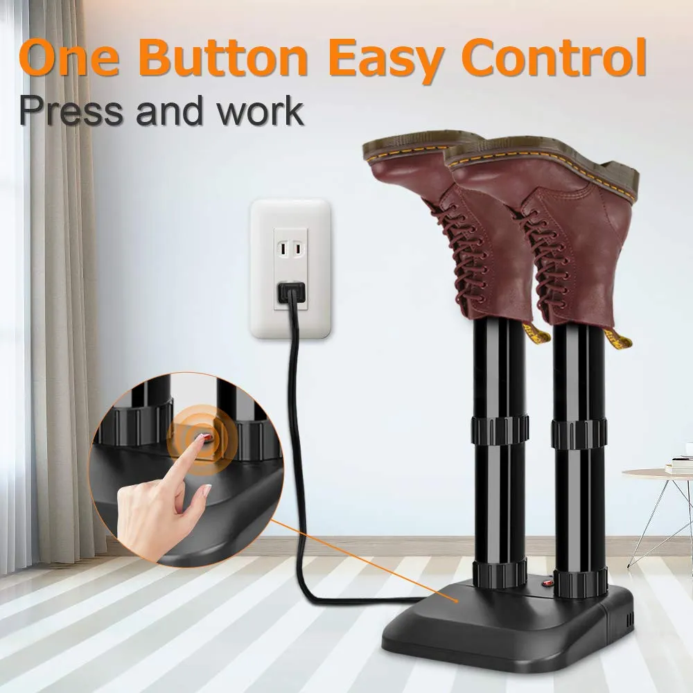 TRUSTECH Electric Shoe Dryer - Boot Dryer with Switch Control, Fast Drying and Overheat Protection, Constant Temperature & Super Quiet, Suitable for Snow Boots, Socks and Shoes